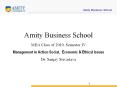 Amity Business School MBA Class of 2010, Semester IV Management in Action Social, Economic PowerPoint PPT Presentation