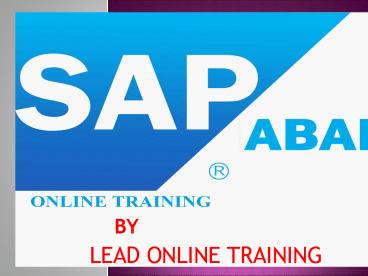 BEST  SAP ABAP Online Training in  CANADA