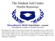 The Student Aid Center  Humble Beginnings