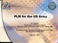 PLM for the US Army PowerPoint PPT Presentation