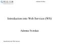 Introduction into Web Services (WS) PowerPoint PPT Presentation