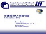 MobileMAN Meeting Helsinki (8 June 2004)