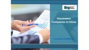 Houseware Market in China Company Profiles