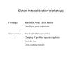 Diatom Intercalibration Workshops PowerPoint PPT Presentation