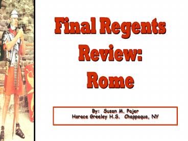 Ancient Rome - Regents Review
