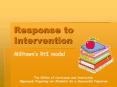 Response to Intervention PowerPoint PPT Presentation