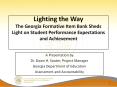 Lighting the Way The Georgia Formative Item Bank Sheds Light on Student Performance Expectations and Achievement PowerPoint PPT Presentation