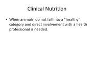 Clinical Nutrition