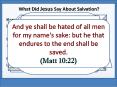 What Did Jesus Say About Salvation? PowerPoint PPT Presentation