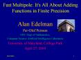 Fast Multipole: It's All About Adding Functions in Finite Precision PowerPoint PPT Presentation