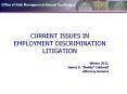 CURRENT ISSUES IN EMPLOYMENT DISCRIMINATION LITIGATION PowerPoint PPT Presentation