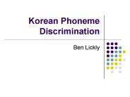 Korean Phoneme Discrimination