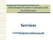 Distributed System Concepts and Architectures