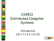 CS4513 Distributed Computer Systems
