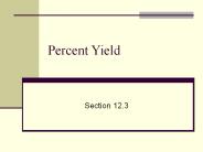 Percent Yield