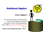 Relational Algebra
