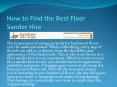 How to Find the Best Floor Sander Hire PowerPoint PPT Presentation