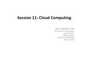 Session 11: Cloud Computing