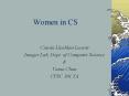 Women in CS PowerPoint PPT Presentation