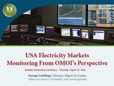 USA Electricity Markets Monitoring From OMOI
