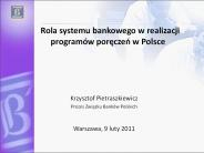 Rola systemu bankowego w realizacji program