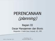 PERENCANAAN (planning)