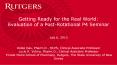 Getting Ready for the Real World: Evaluation of a Post-Rotational P4 Seminar   July 6, 2015  Rolee Das, Pharm.D., BCPS, Clinical Associate Professor Lucio R. Volino, Pharm.D., Clinical Assistant Professor Ernest Mario School of Pharmacy, Rutgers, PowerPoint PPT Presentation