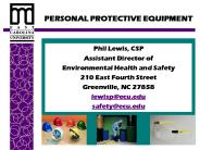 PERSONAL PROTECTIVE EQUIPMENT