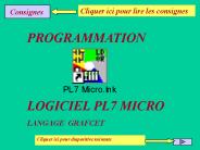 Lancement du logiciel PL7 micro