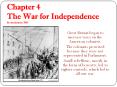 Chapter 4 The War for Independence Revised January 2015 PowerPoint PPT Presentation