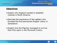 The First English Settlements