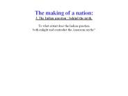 The making of a nation: