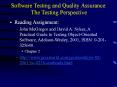 Software Testing and Quality Assurance: The Testing Perspective PowerPoint PPT Presentation