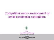 Competitive micro environment of small residential contractors