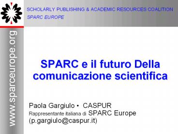 SCHOLARLY PUBLISHING