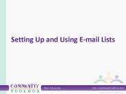 Setting Up and Using E-mail Lists