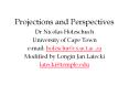 Projections and Perspectives PowerPoint PPT Presentation