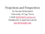 Projections and Perspectives