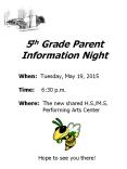 5th Grade Parent Information Night PowerPoint PPT Presentation