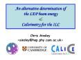 An alternative determination of the LEP beam energy PowerPoint PPT Presentation