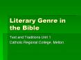 Literary%20Genre%20in%20the%20Bible PowerPoint PPT Presentation