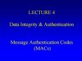 LECTURE 4 Data Integrity PowerPoint PPT Presentation