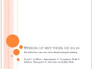 Stress op het werk de baas