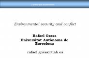 Environmental security and conflict