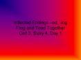 Inflected Endings  PowerPoint PPT Presentation