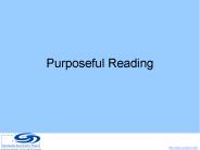 Purposeful Reading