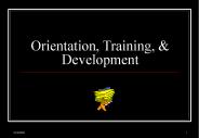 Orientation, Training,