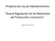 Proyecto de Ley de Abastecimiento 
