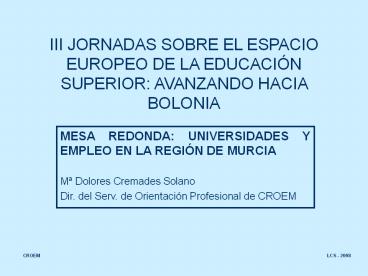 SEMINARIO CPR MURCIA I