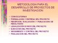 METODOLOGIA PARA EL DESARROLLO DE PROYECTOS DE INVESTIGACI PowerPoint PPT Presentation